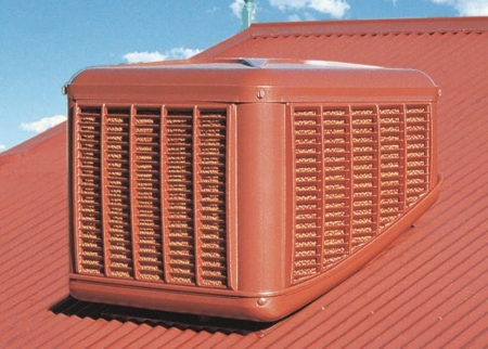 Evaporative Cooler on a roof